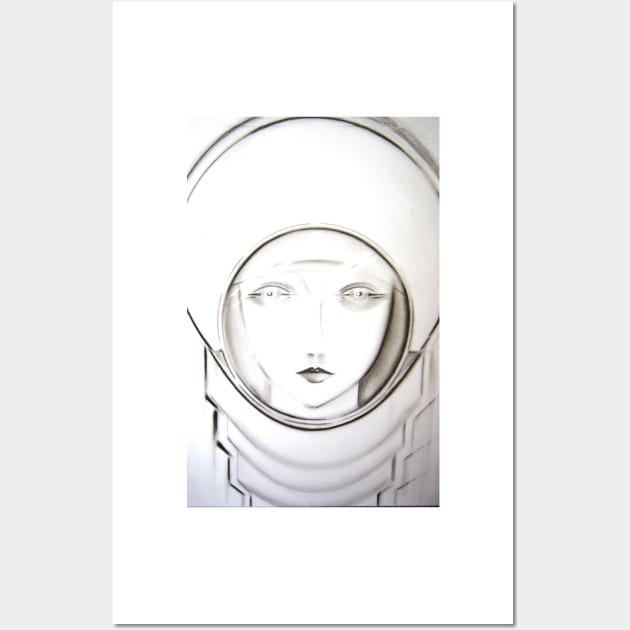 art anime deco moon girl Jacqueline Mcculloch Wall Art by jacquline8689